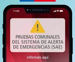 PRUEBA SAE: ONEMI REALIZARÁ PRUEBA DEL SISTEMA DE ALERTA DE EMERGENCIA PARA CELULARES EN PIRQUE