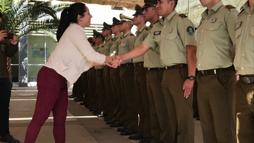 DELEGADA PRESIDENCIAL DIO LA BIENVENIDA A 41 NUEVOS EFECTIVOS DE CARABINEROS 